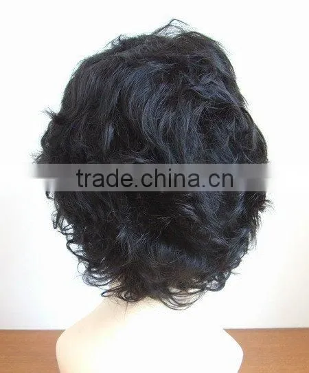 Wholesale Stock Virgin Curly Remy Brazilian Hair Short Lace Full Wigs photo-4