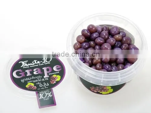 10% Assorted Fruit Soft Candy - Grape Flavored Fruity