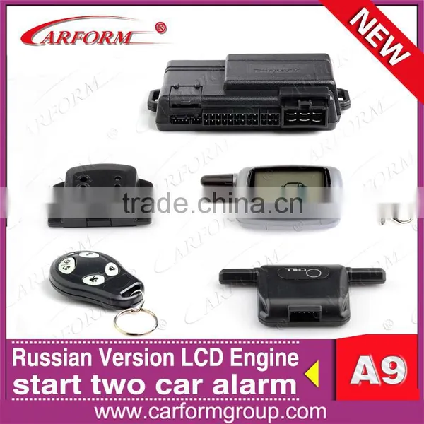 New Upgrade Starlionr A9 Two Way Car Alarm System With LCD Remote Engine Start