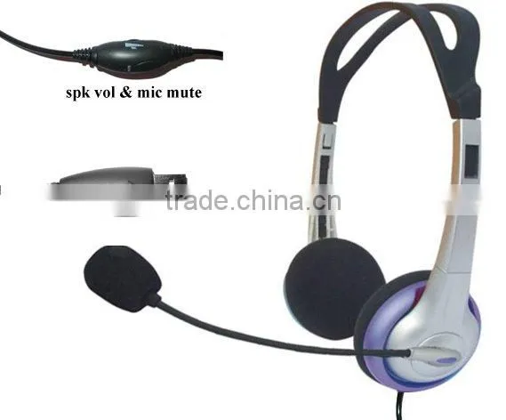 Super Lightweight Digital Computer USB Headset for Skype USB-269CVM