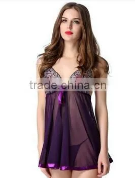 Lace Splicing Dress With G-String photo-4