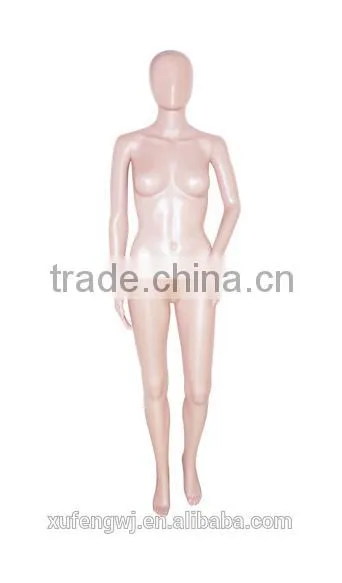 Abstract Egg Head Women Mannequins Slender Skin Color Plastic Manikin for Clothing photo-2