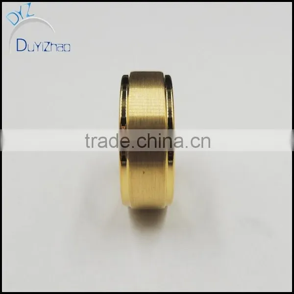 Flat Tungsten Gold Ring Wedding Ring Designs photo-2