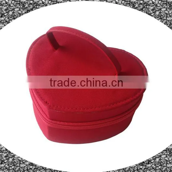 Fashion Heart Shape Customized EVA Fabric Jewelry Storage Case photo-3