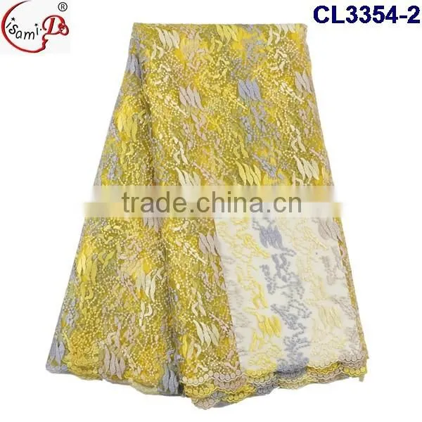 CL3354 Top Quality French Lace Fabric 2016 Embroidery Tulle Lace Fabric,african French Net Lace photo-2