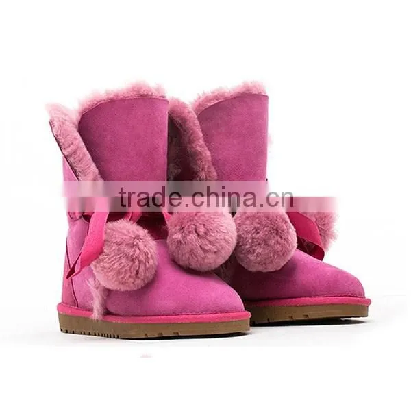 2015 New Design Snow Buckle Fastener Sweet Plush Boots photo-3