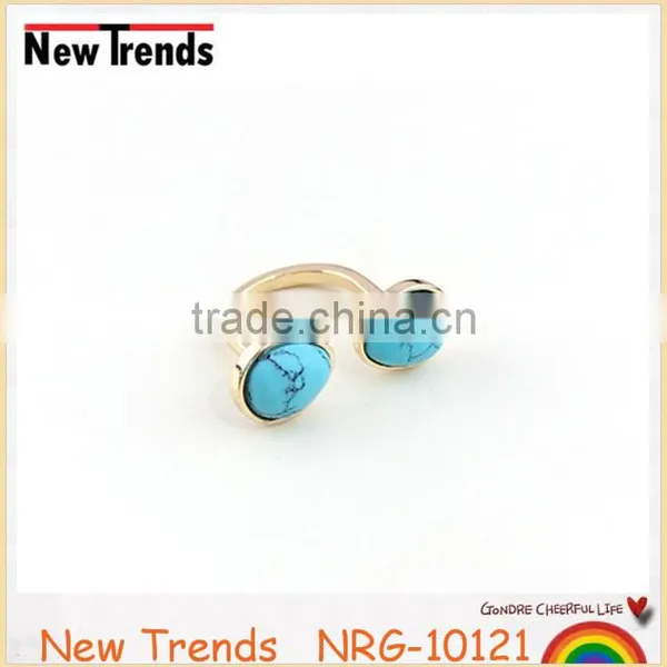 New Arrival Women Jewelry Turquoise Ring, Purple Natural Stone Ring, White Stone Ring photo-5