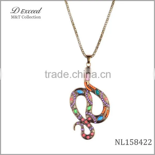 Flexible Snake Necklace,alloy Snake Pendant Necklace photo-3