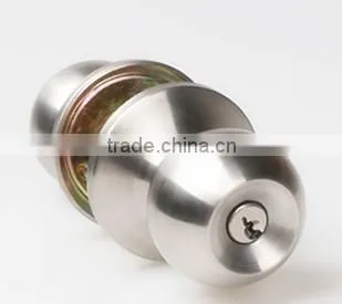 Front Door, Privacy, Passage, Bathroom Tubular Easy Installation Knob Lock With Brass Keys Quality Choice photo-2