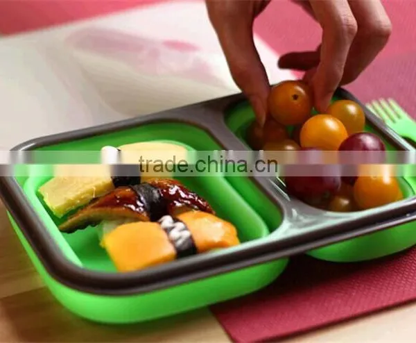 2015 Wholesale Silicone Collapsible Lunch Box /storage Box Quality Choice photo-4