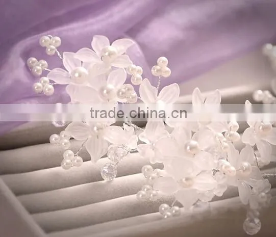 Flower Bridal Crystal Formal Wedding Headdress Headwear Hair Accessories photo-5