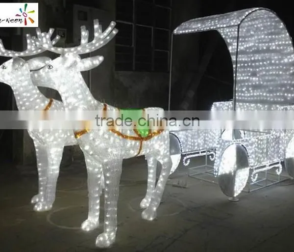 Large Christmas Light With Santa and Reindeer Smart Outdoor Christmas Reindeer Lights photo-3