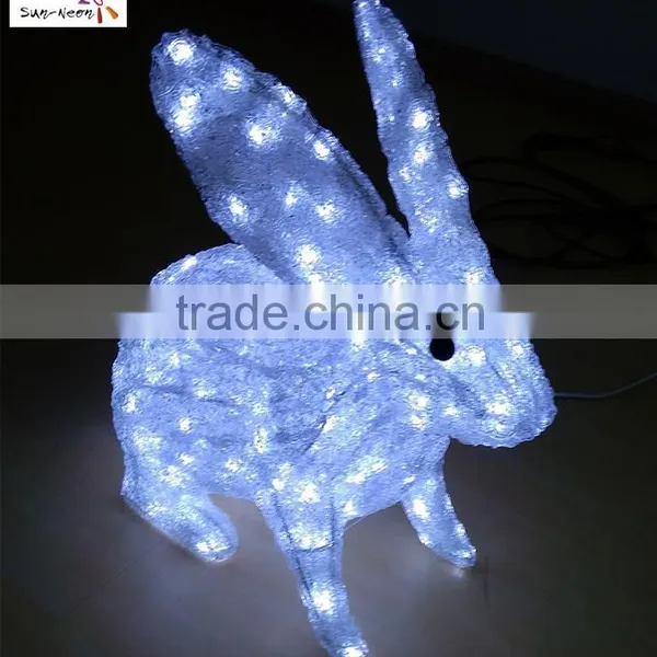 High Quality With RoSH CE Rabbit Shaped Decoration Led Motif Light Rabbit Statues Garden Decoration Home Decor Led Light Supplier's Choice photo-6