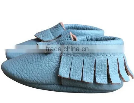 Soft Leather Baby Shoes Crib Moccasins photo-2