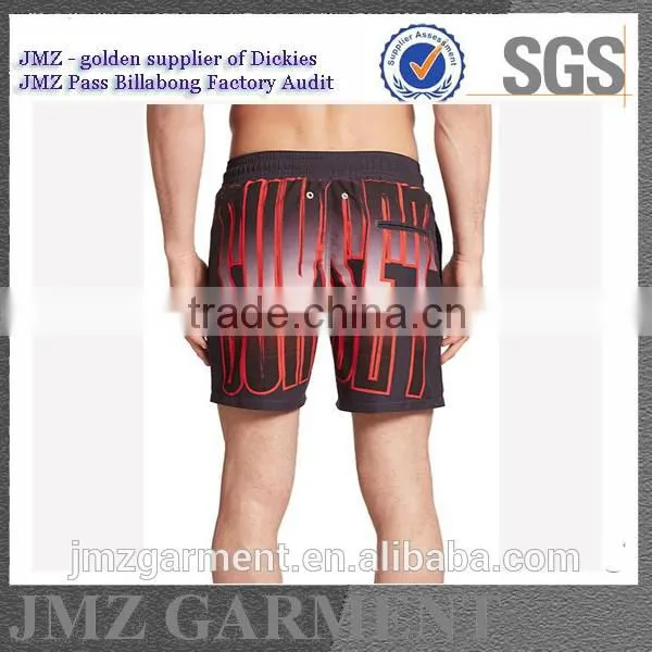 Wholesale Custom OEM Polyester Beach Shorts Swimwear for Youth 18 Boys Your Own Design Clothing New Products 2015 Low Moq photo-3