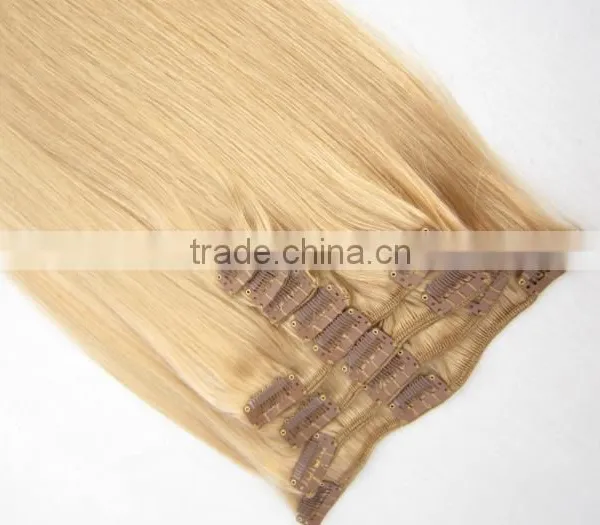 Hot Sale Pretty Gold 30 Inch Human Hair Extensions Clip in Human Hair Clip in Hair photo-3