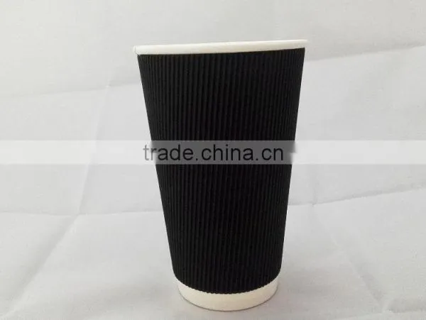 Disposable Ripple Coffee Cup With Lids/ Ripple Wall Paper Cups Manufacturer/ 8oz 12oz 16oz Kraft Ripple Wall Paper Cup photo-3
