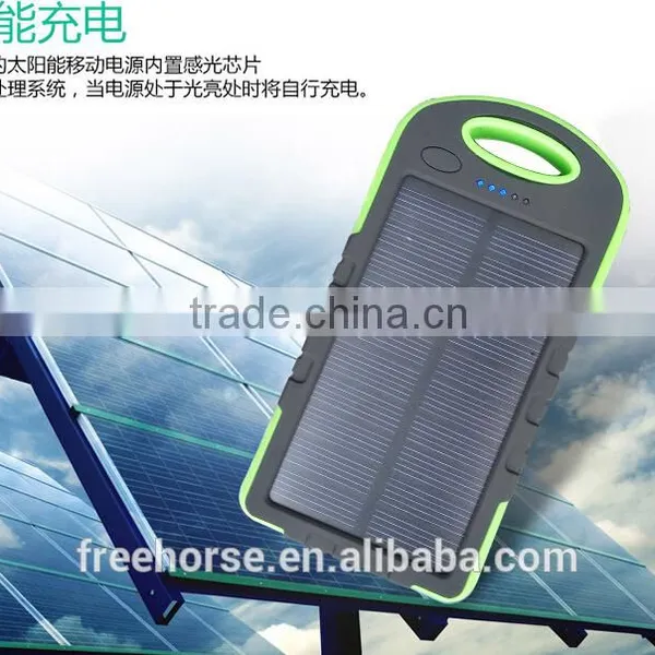 Manufacturer China,8000mAh Solar Power Bank Charger Solar Cell Phone Charger With Led Light photo-6