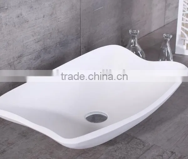 Modern Style Cabinet Wash Basins,artificial Stone Resin Basin ,Wall Mounted Acrylic Solid Surface Wash Basin photo-2