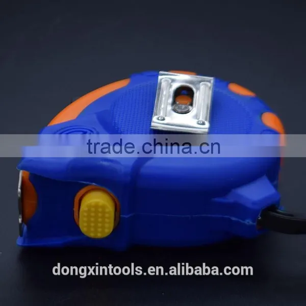 Beautiful Color Double Locks Measure Tape Auto Lock Steel Measuring Tape photo-2