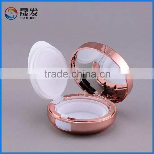 Round Shape Air Cusion Compact Powder Case for Make up Packaging photo-3
