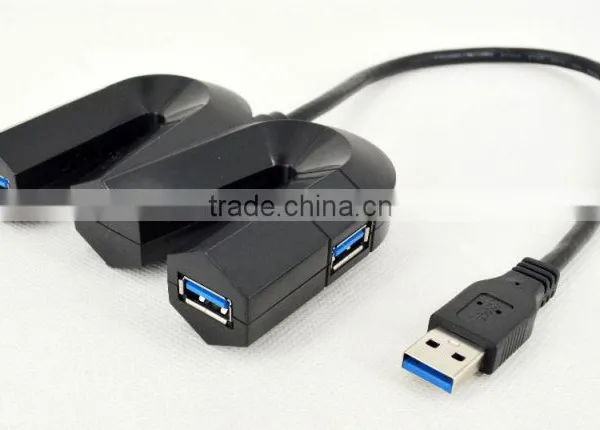 4 Port the Shape of 3 Font USB 3.0 HUB for Windows 95/98/2000/2003/ME/XP/Vista or Mac OS 8.1/Windows7 photo-2