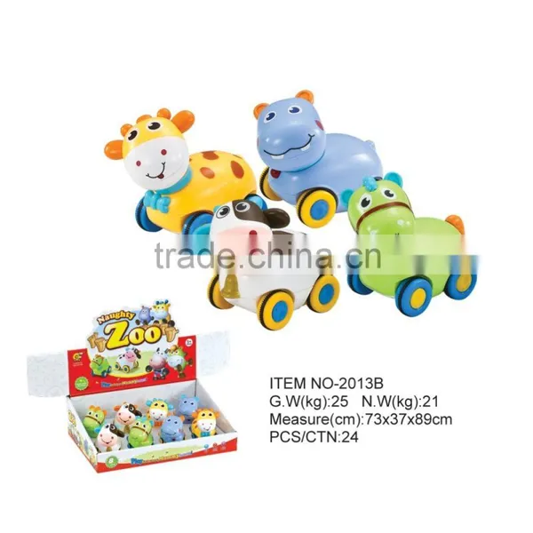 Boy Toys-mini Friction Cars Hot Animal Cartoon Cars Toys Plastic Inertial Vehicle