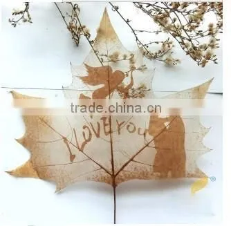 Natural Leaf Carving Picture - Mona Lisa Smile * Foreign Affairs Gifts * World Famous Paintings photo-3