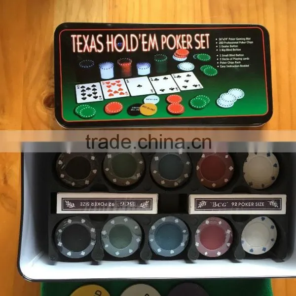Texas Poker Set, Casino Poker Set,200 Chips photo-3