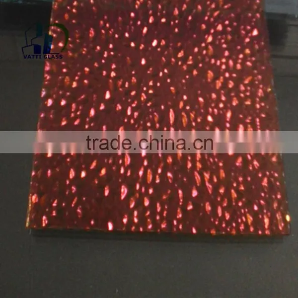 Decorative Patterned Glass Panels Modern Glass Paintings Diamond Embossed Glass photo-4