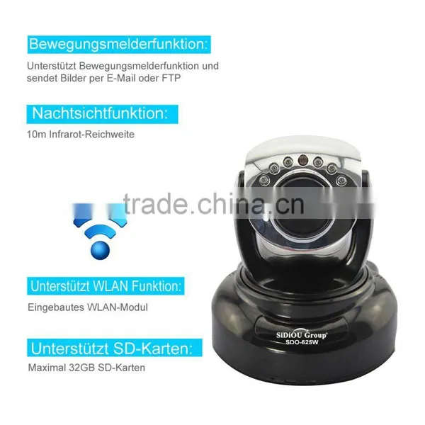 Sidiou Group SDO-625W Wireless / Wired Pan & Tilt H.264 Megapixel IP / Network Camera With Night Vision, IR Cut and 4mm Lens photo-5