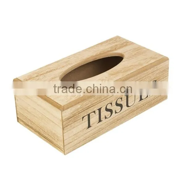 Laser Carved High Quality Customized Desktop Decoration Wooden Tissue Storage Box photo-2