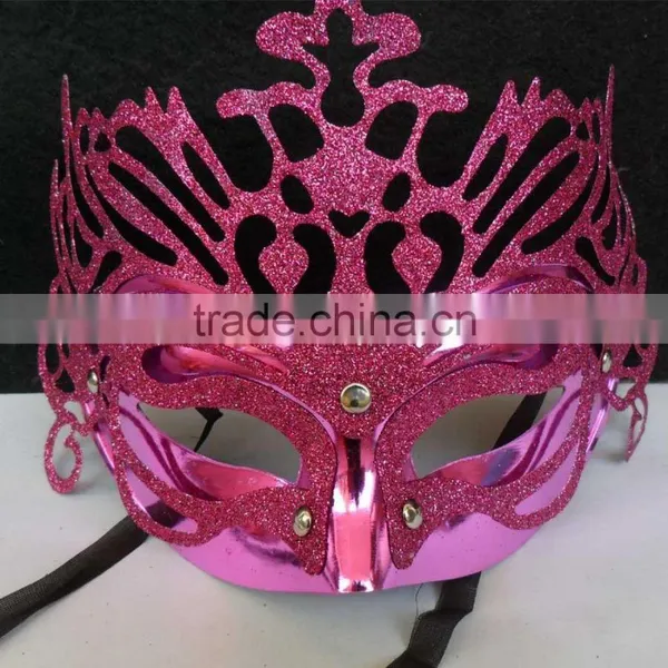 Manufacturer - Cheap Dance Party Mask - Halloween Mask of Venice - Gold Crown Mask photo-3