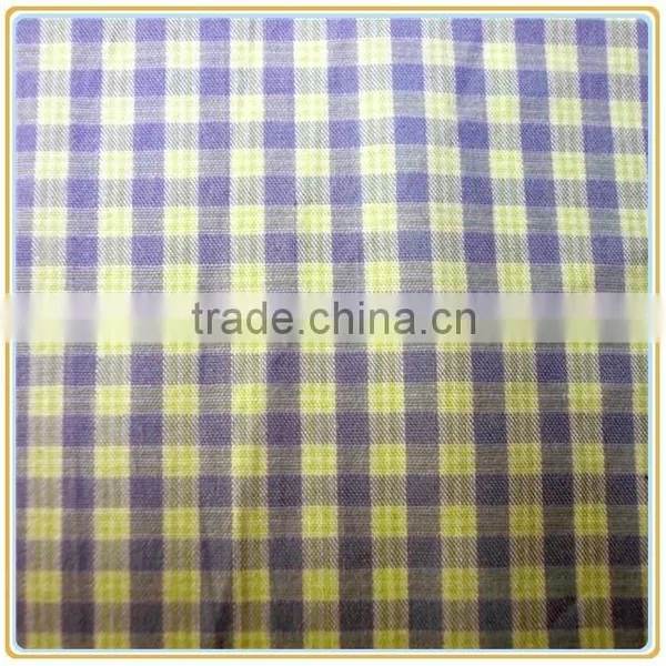 100% Cotton Combed Yarn Dyed Fabric With Small Checks