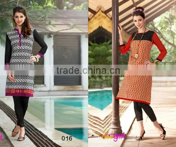 Large Indian Women Desinger Kurta Cotton Embroidered Kurti Bollywood Top Tunic photo-3