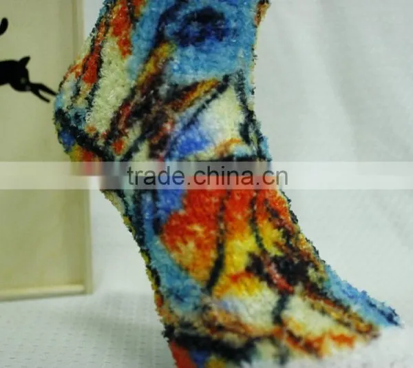 Fluffy Socks Print Arts Circle Print Fluffy Socks Home Wear photo-3