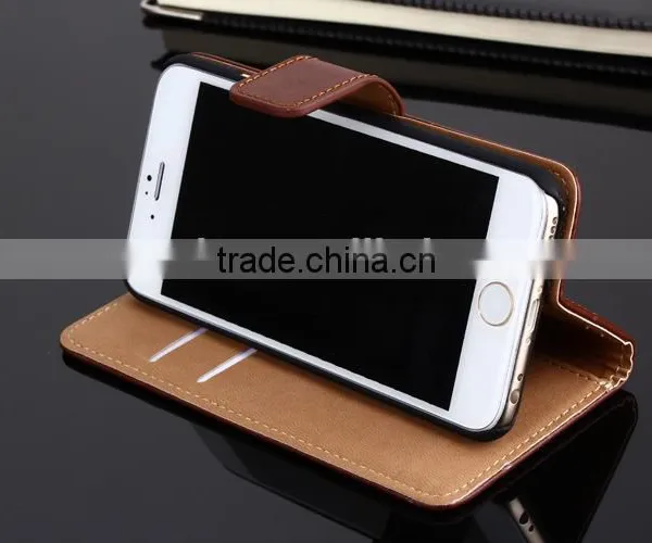 Geniue Leather Wallet Phone Case Stand for IPhone 6 photo-2