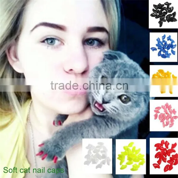 20 Pcs Colorful Soft Pet Dog Cat Nail Caps photo-2