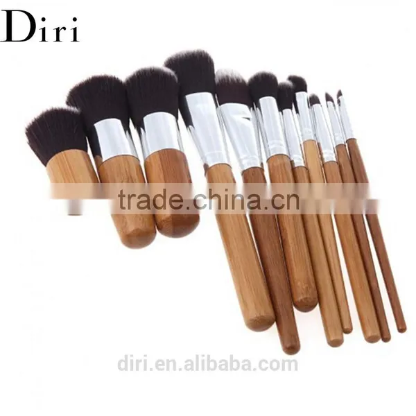 Synthetic Hair Kabuki Foundation Blending Concealer Eye Powder Brushes With Pouch photo-3