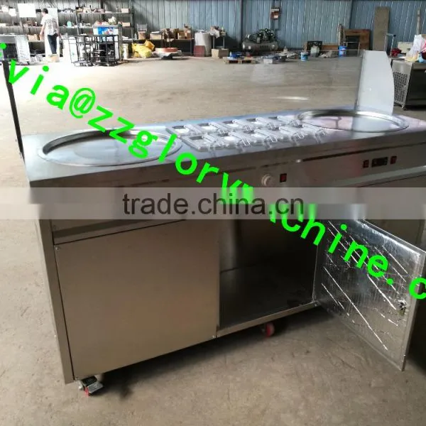 ZZglory Factory Supply Flat Pan Fry Ice Cream Machine/ Fried Ice Cream Machine photo-3