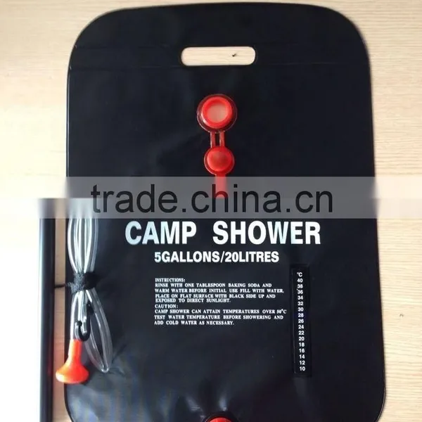 Outdoor 20L / 5 Gallons Solar Energy Heated Camp Shower Bag PVC Water photo-2