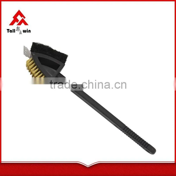 Multifunctional Long PP Handle Copper Wire Bbq Grill Cleaning Brush photo-5
