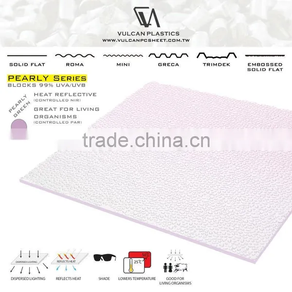 Polycarbonate Solid Flat Sheet (Pearly GREEN)