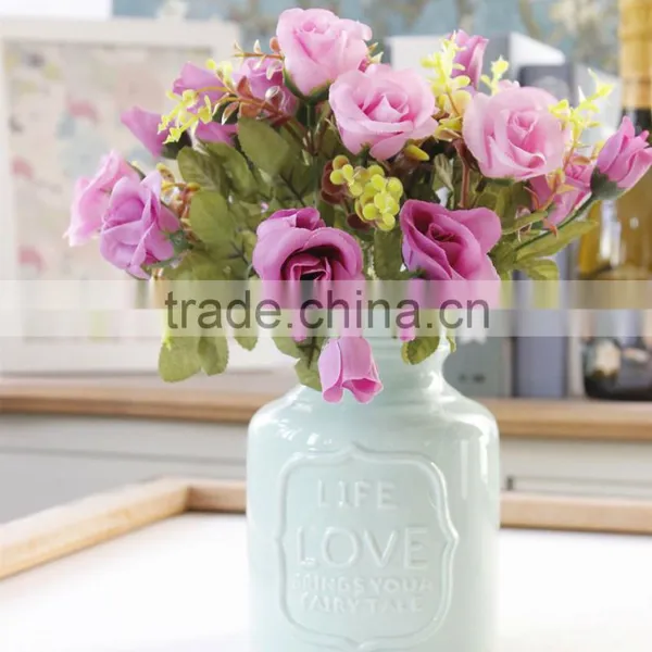 New Artificial Flowers Silk Bouquets of Roses Home Interior Decoration Flower photo-2