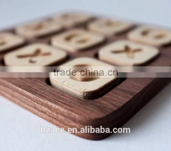 Travel Tic Tac Toe Game - Handmade Walnut Intellectual Games for Parents & Children photo-2