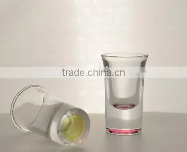 Anhui Factory FDA Inspection Wholesale Bottom Colored Wine Shot Glass photo-2