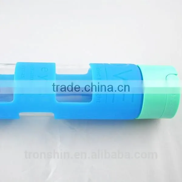 Eco-friendly Food Safe Letters Pattern Glass Bottle Whole Protection Silicone Sleeves photo-2