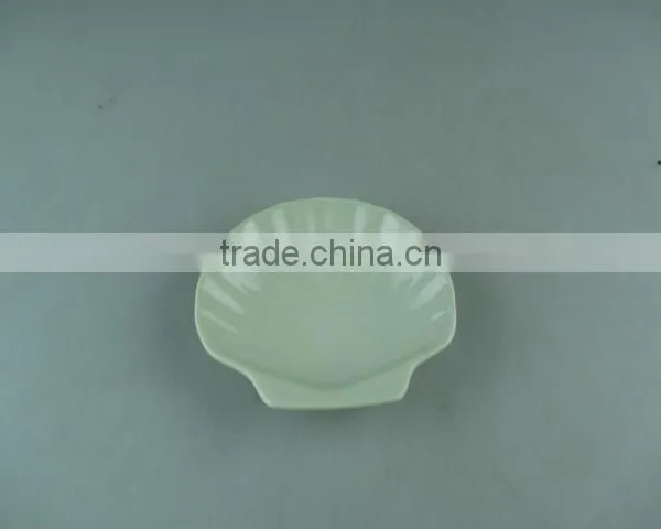 Wholesale Stock Ivory Porcelain Soap Dish Set Shell Shape photo-3