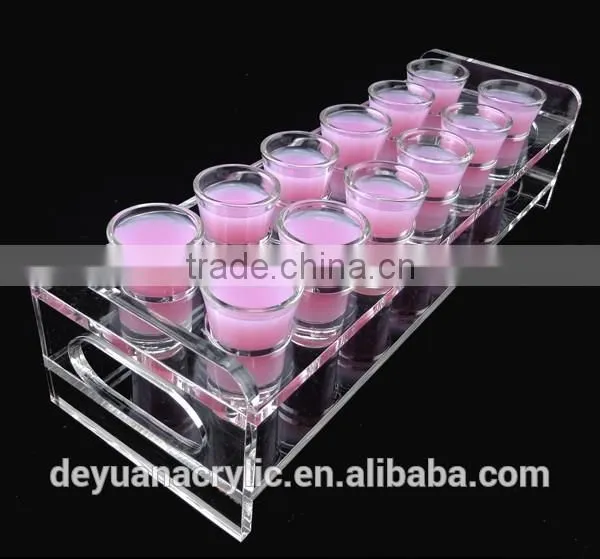 Elegant Rectangle Acrylic Bullet Shot Glass Display Holders photo-2