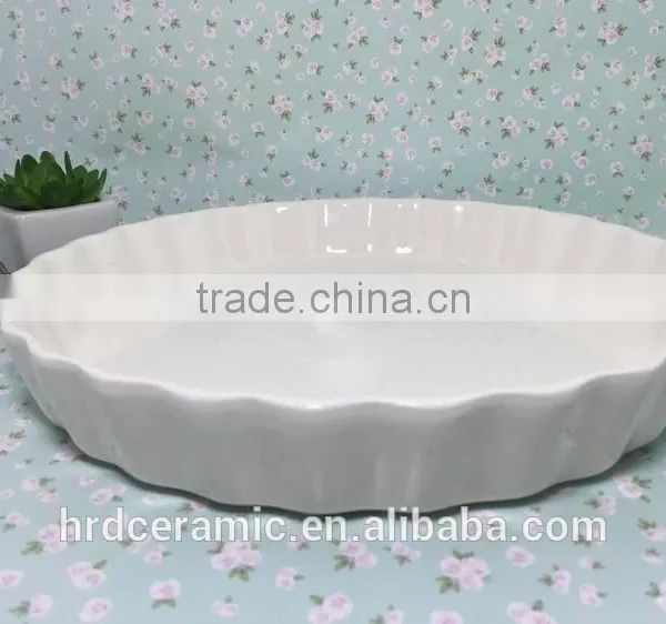 Stocked High Quality Round Beautiful Porcelain Plate Ceramic Soup Dish photo-2